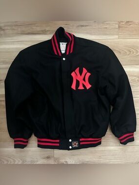 JH Design MLB NY Yankees Varsity Jacket M Vintage